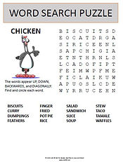 chicken word search puzzle 