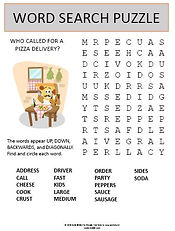 pizza word search puzzle