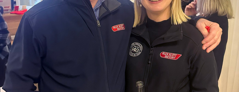 Alex Scott & Staff CEO Paul Dunlop and daughter Jen, Yea office manager