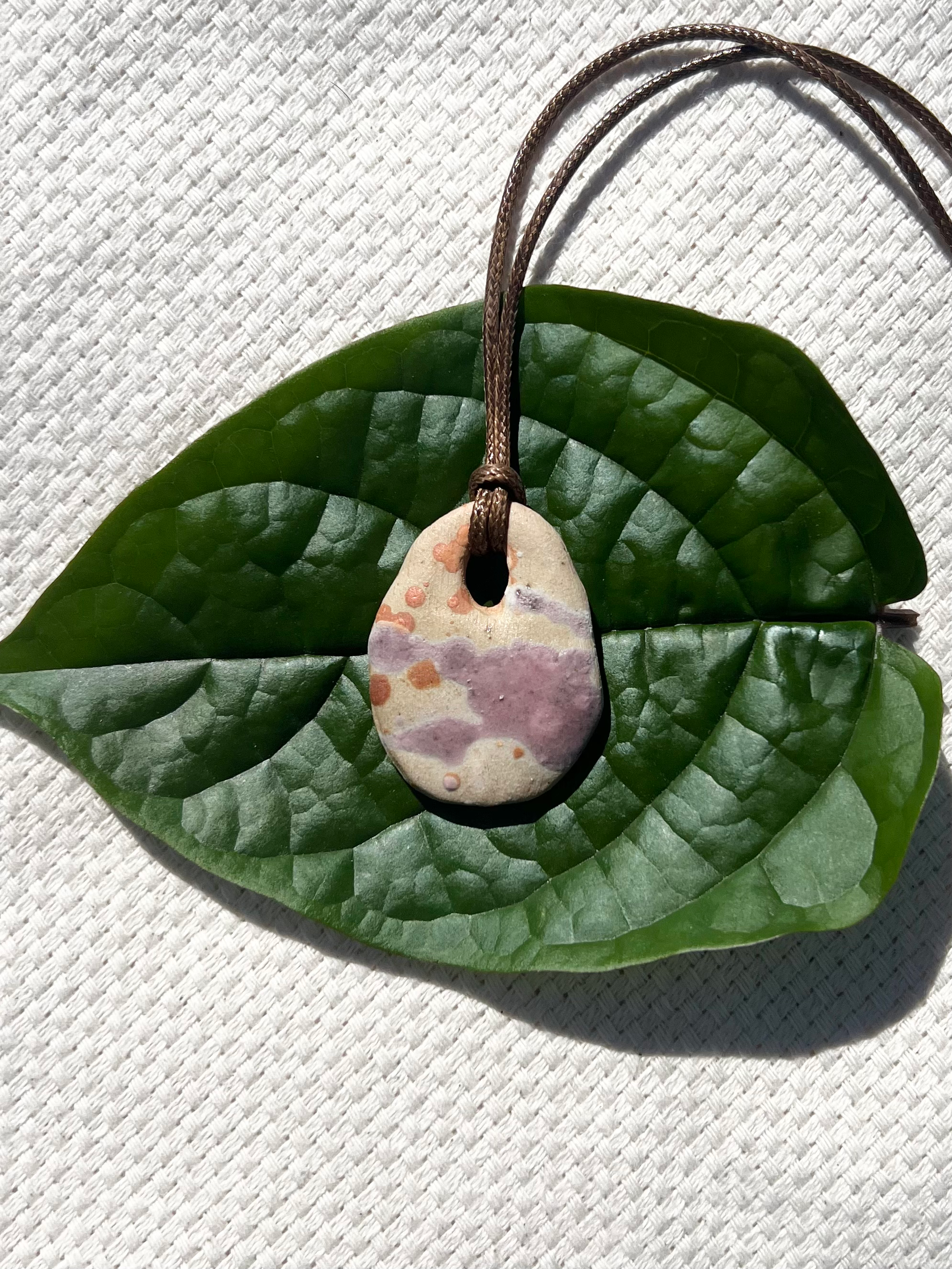 Purple and orange necklace