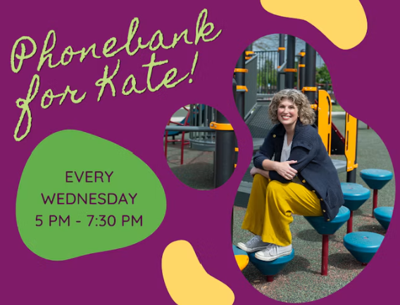 Wednesday Phonebank for Kate Dunneback