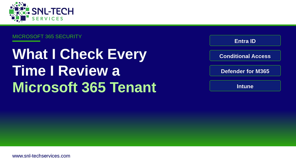 What I Check When I Do a Microsoft 365 Tenant Security Review