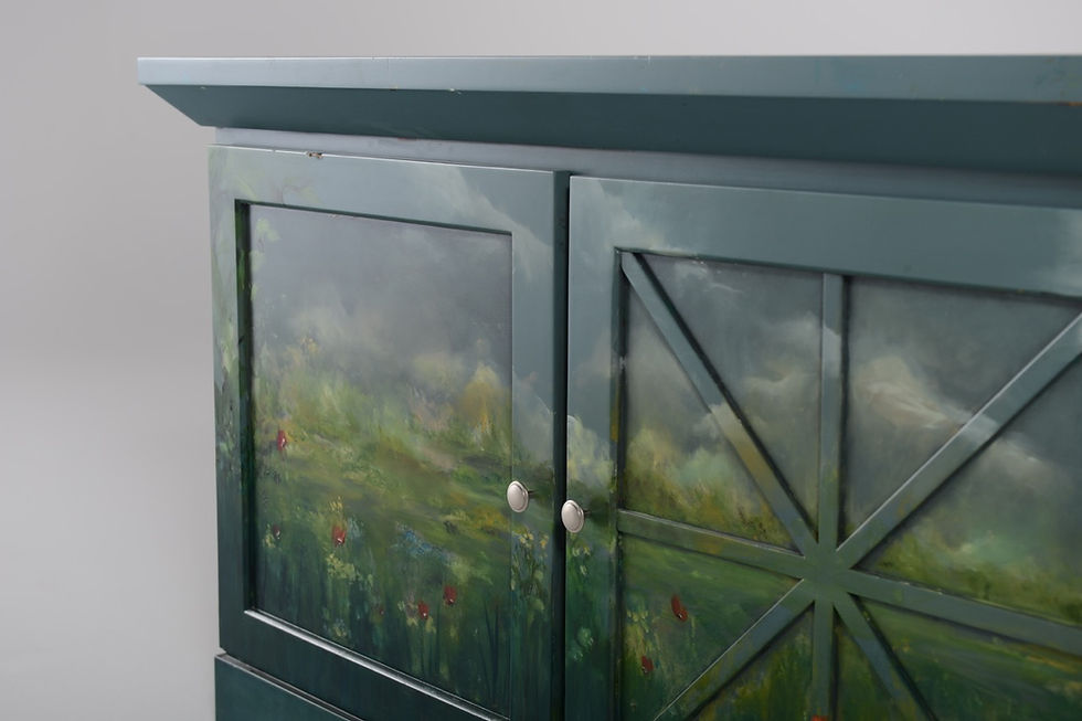 Thumbnail: ROMA Yağlı Boya Vitrinli Büfe