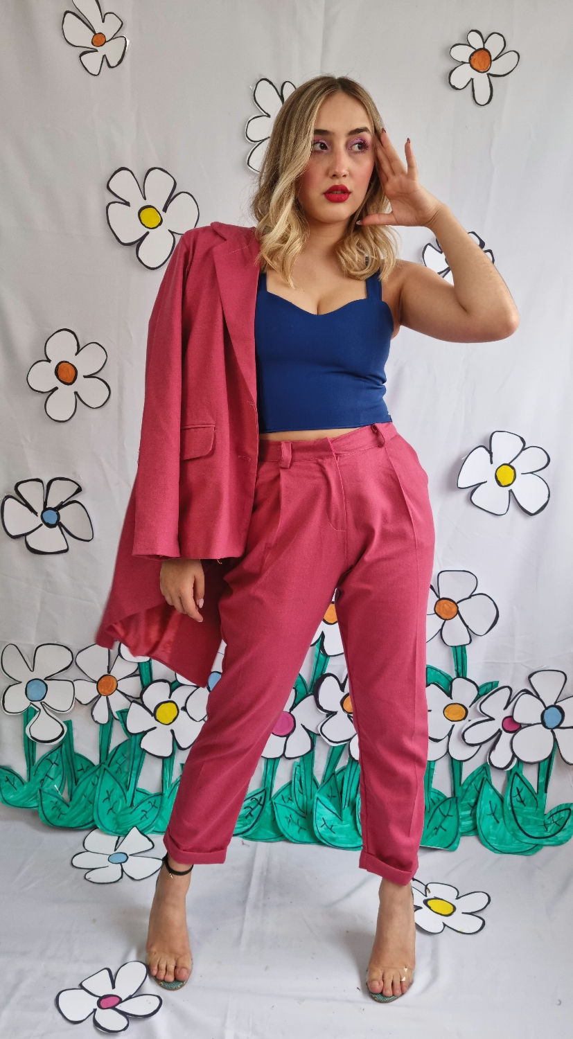 Miniatura: Blazer Alongado Linho Pink