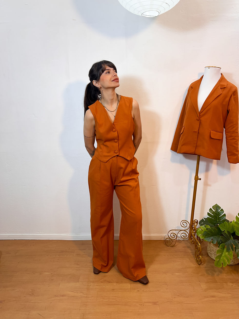 Miniatura: Calça Pantalona Linho Terra