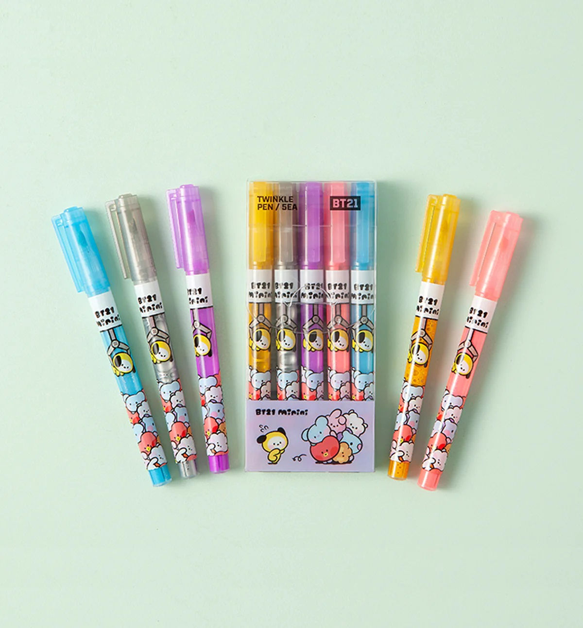 BT21 - Twinkle Pen Set (5pc)