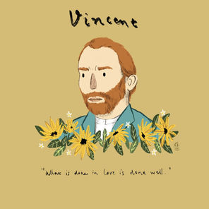 Vincent van gogh portrait illustration