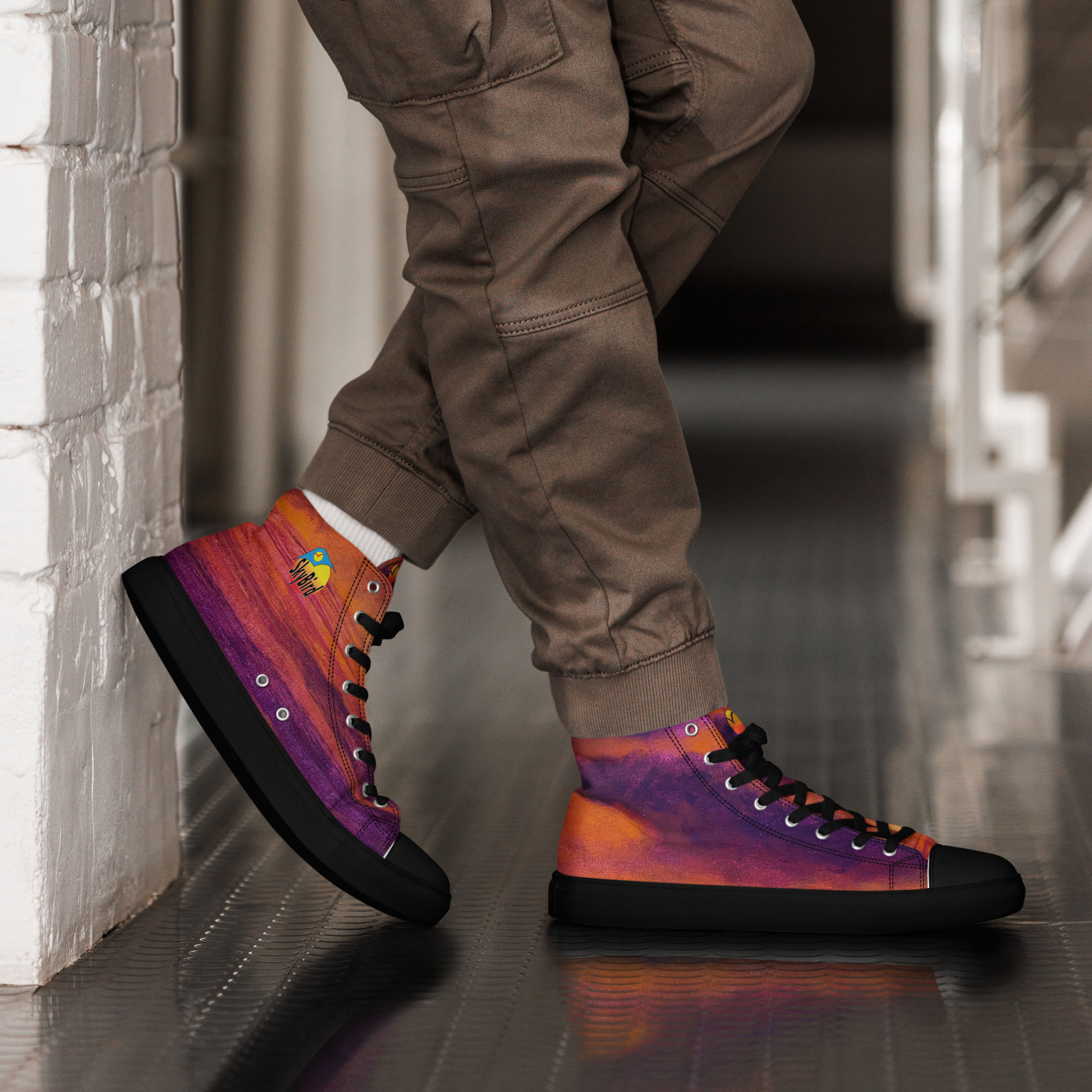 SkyBird Men’s high top canvas shoes