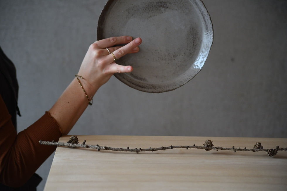 Speiseteller groß mit Rand