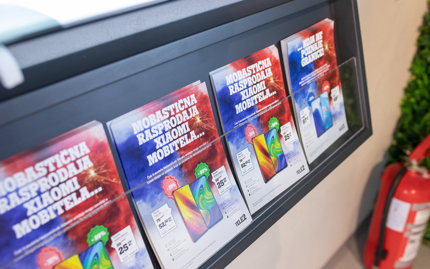 Telemach trgovine oblikovanje United Group shop design. Designed by Lotti Gostic Studio