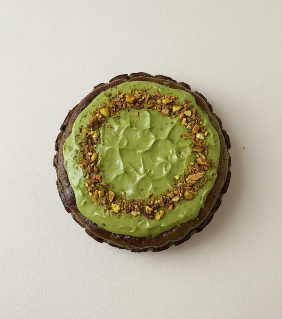 Flourless Pistachio Basque Burnt Cheesecake