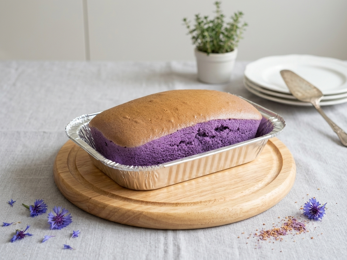 Ube castella cake