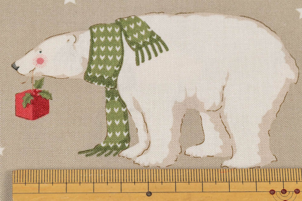 Miniature : Tissu Tilda Little XMas - Winterfriends Clay     x 25cm