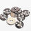 Miniature : Bouton nacre feuilles - 2 trous