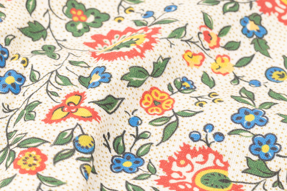 Miniature : Tissu Sajou - Indienne tente de campagne Napoléon        x 25 cm