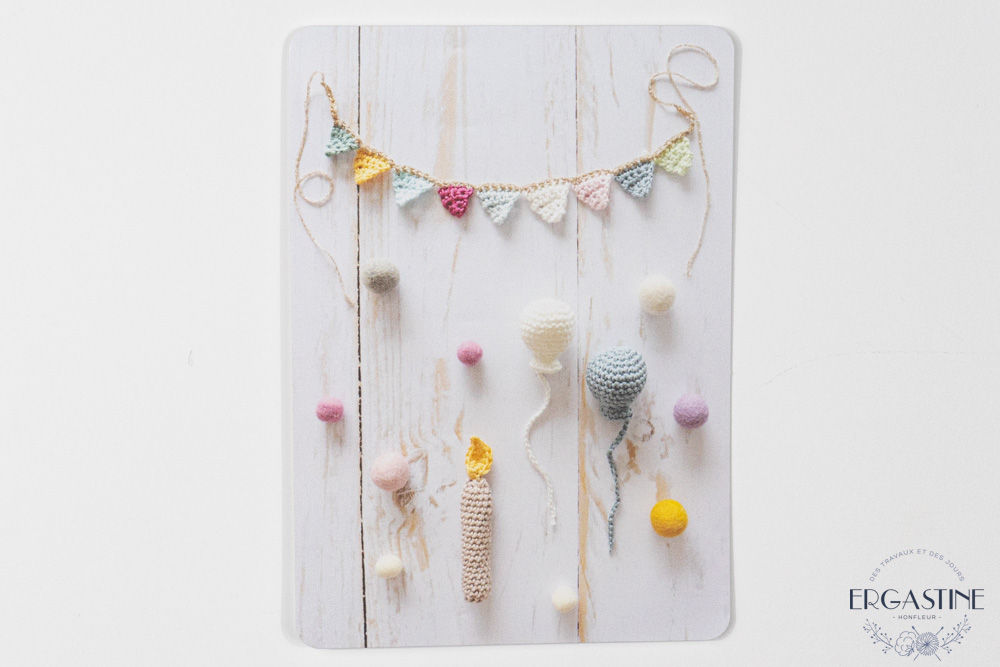 Carte tuto Tisane Crochet - Banderole anniversaire