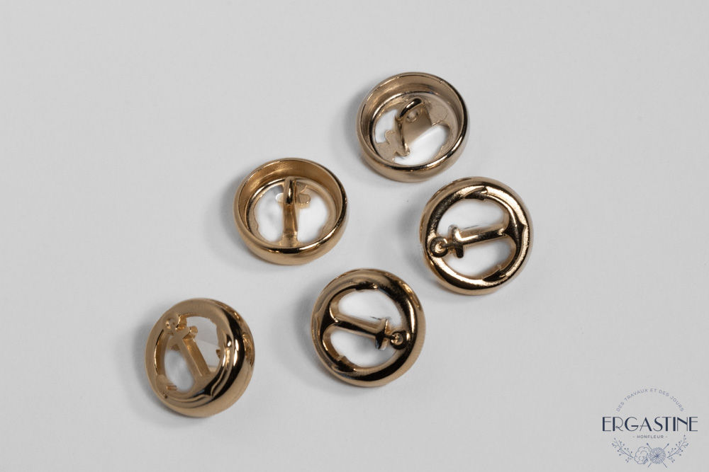 Bouton sur pied métal - Ancre ajouré