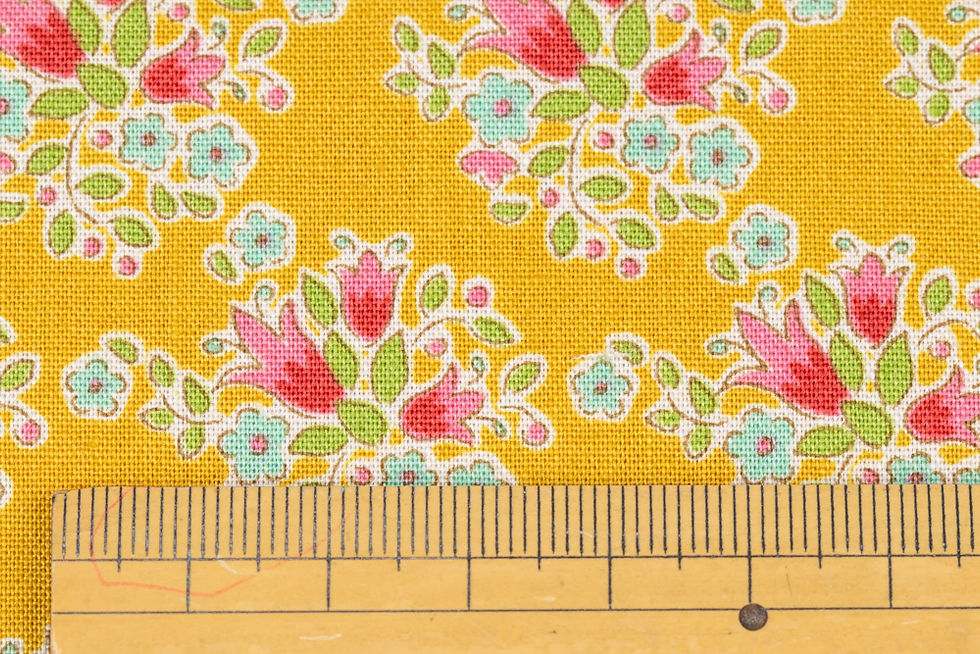 Miniature : Tissu Tilda Creating Memories Summer et Ocean Blues - Lulu Yellow     x 25cm