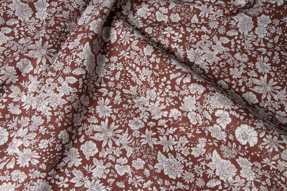 Liberty Emily Belle Jewell Tones - Chocolate     x 25 cm