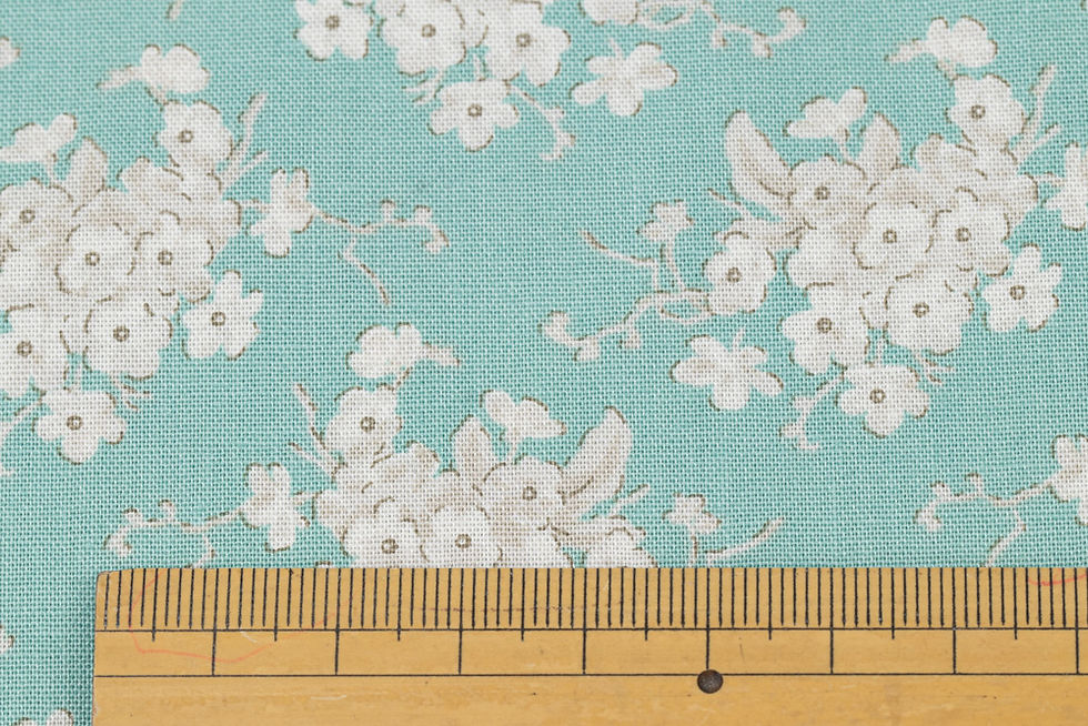 Miniature : Tissu Tilda Sunday Brunch White Flower     x 25cm