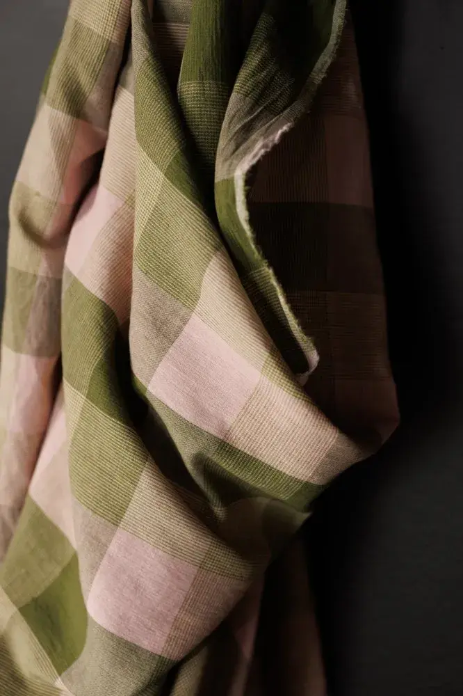 Vetiver Check linen/cotton par Merchant & Mills x 25 cm