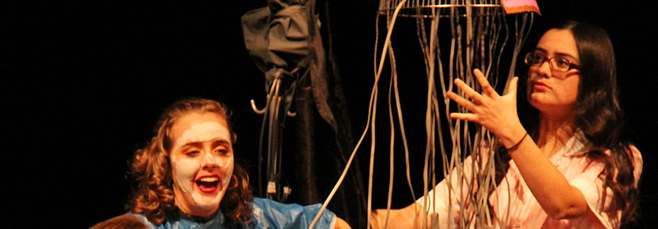 students performing in the women drama production in november 2018