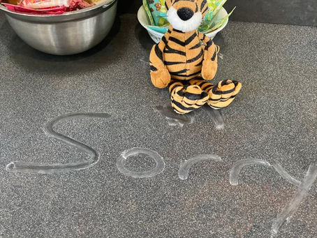 Jasper were you playing in the drywall mud?