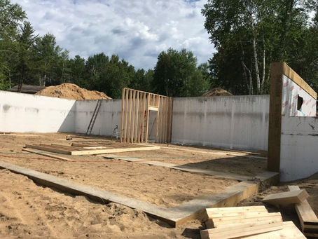 The walls are going up!