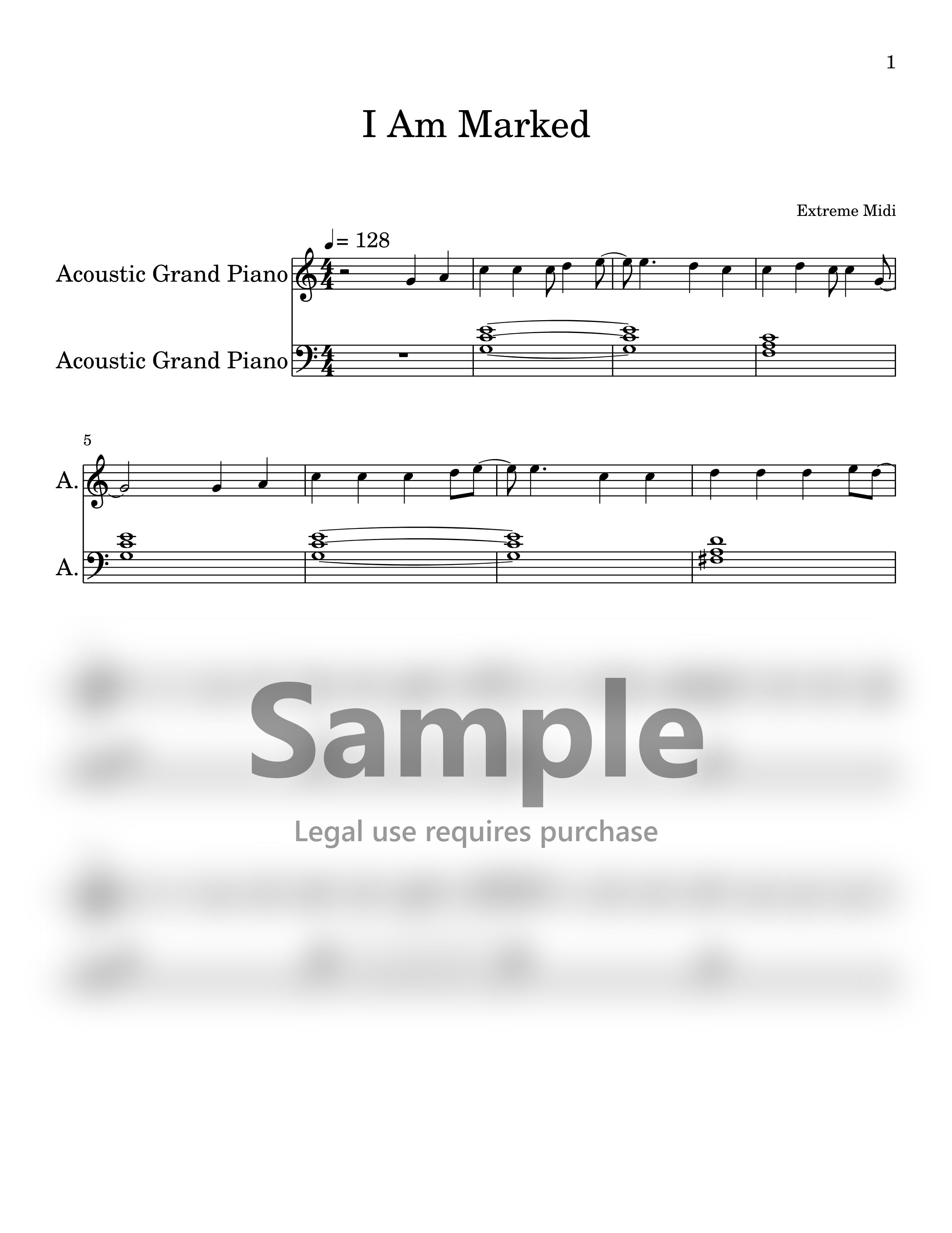 I Am Marked | Music Sheet