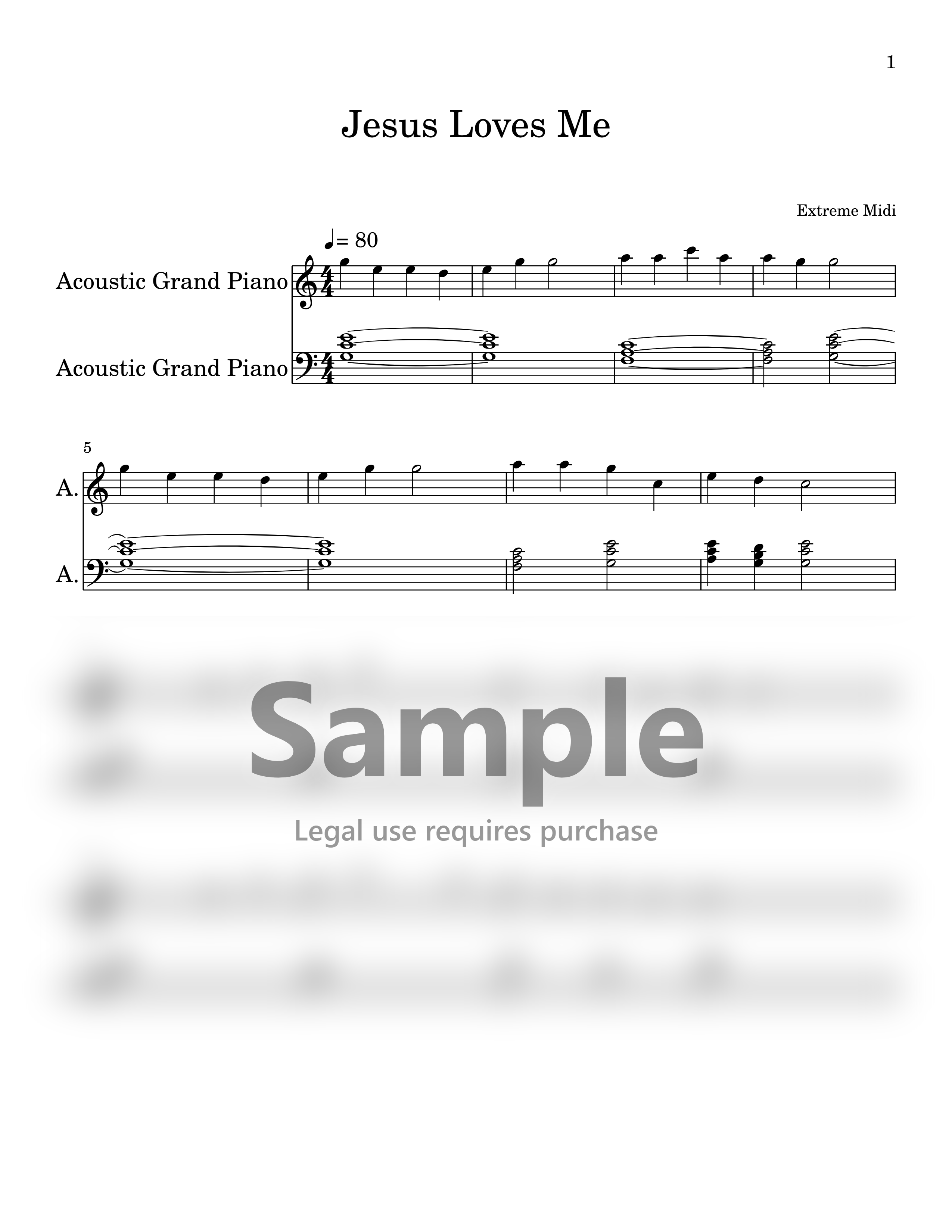 Jesus Loves Me | Music Sheet