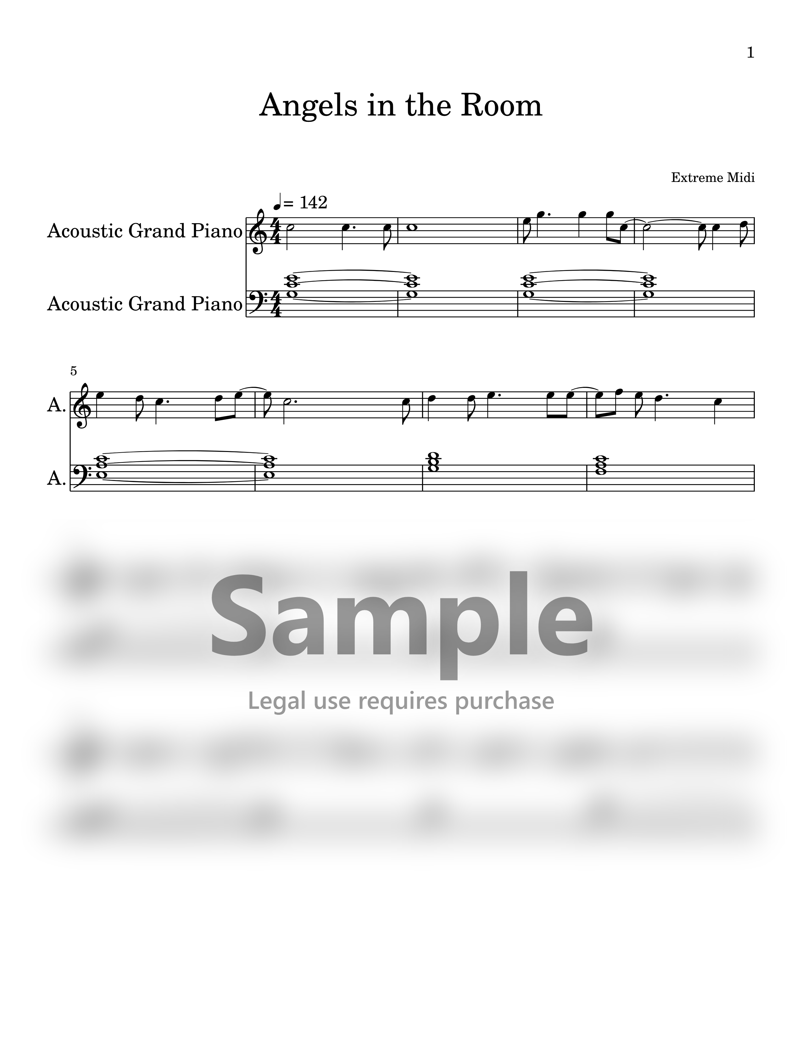 Angels in the Room | Music Sheet