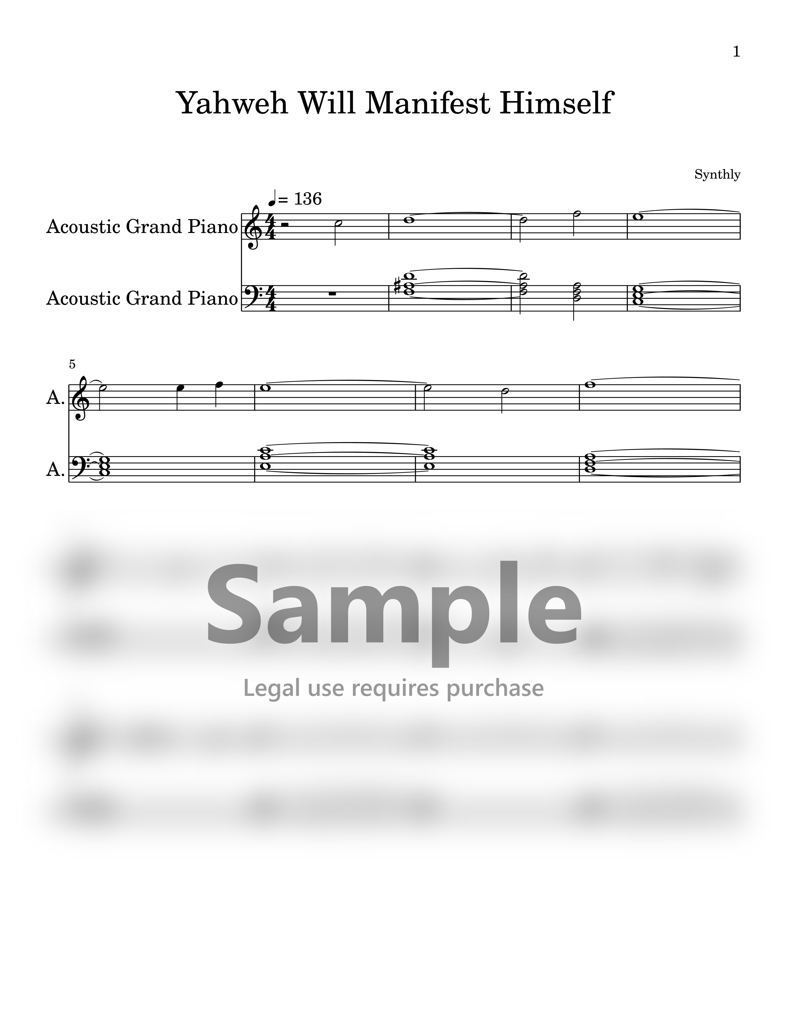 Yahweh Will Manifest Himself | Music Sheet