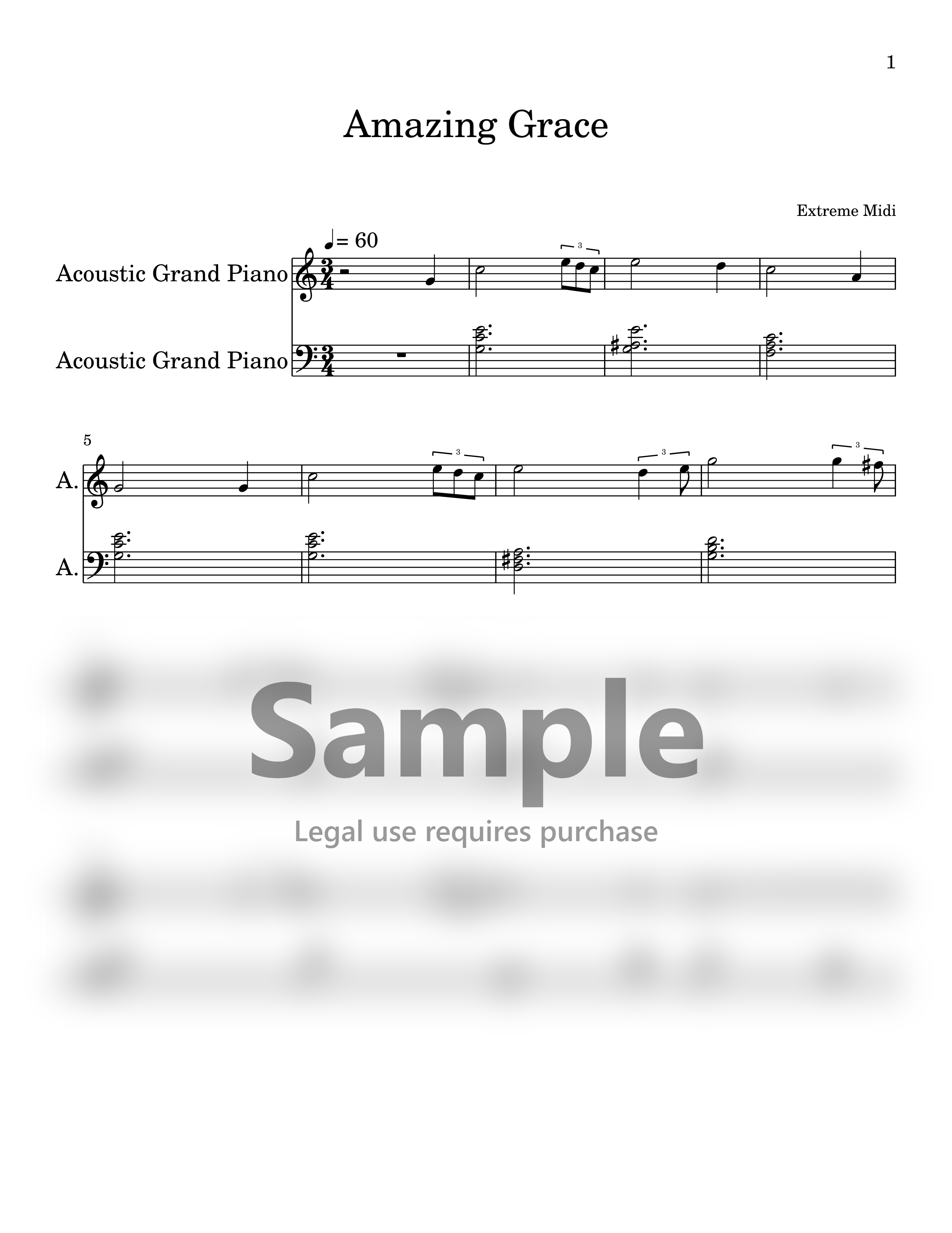 Amazing Grace | Music Sheet