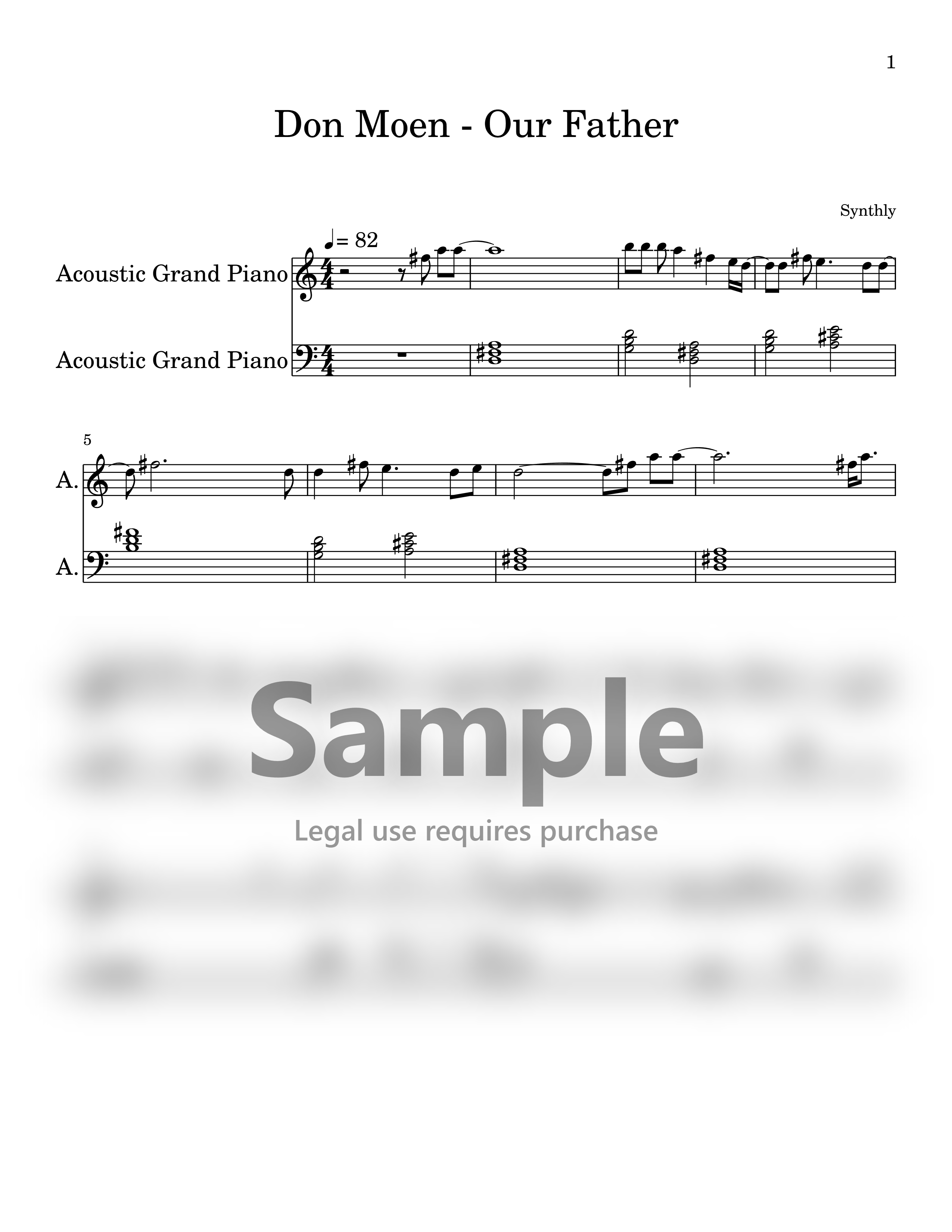 Don Moen - Our Father | Music Sheet