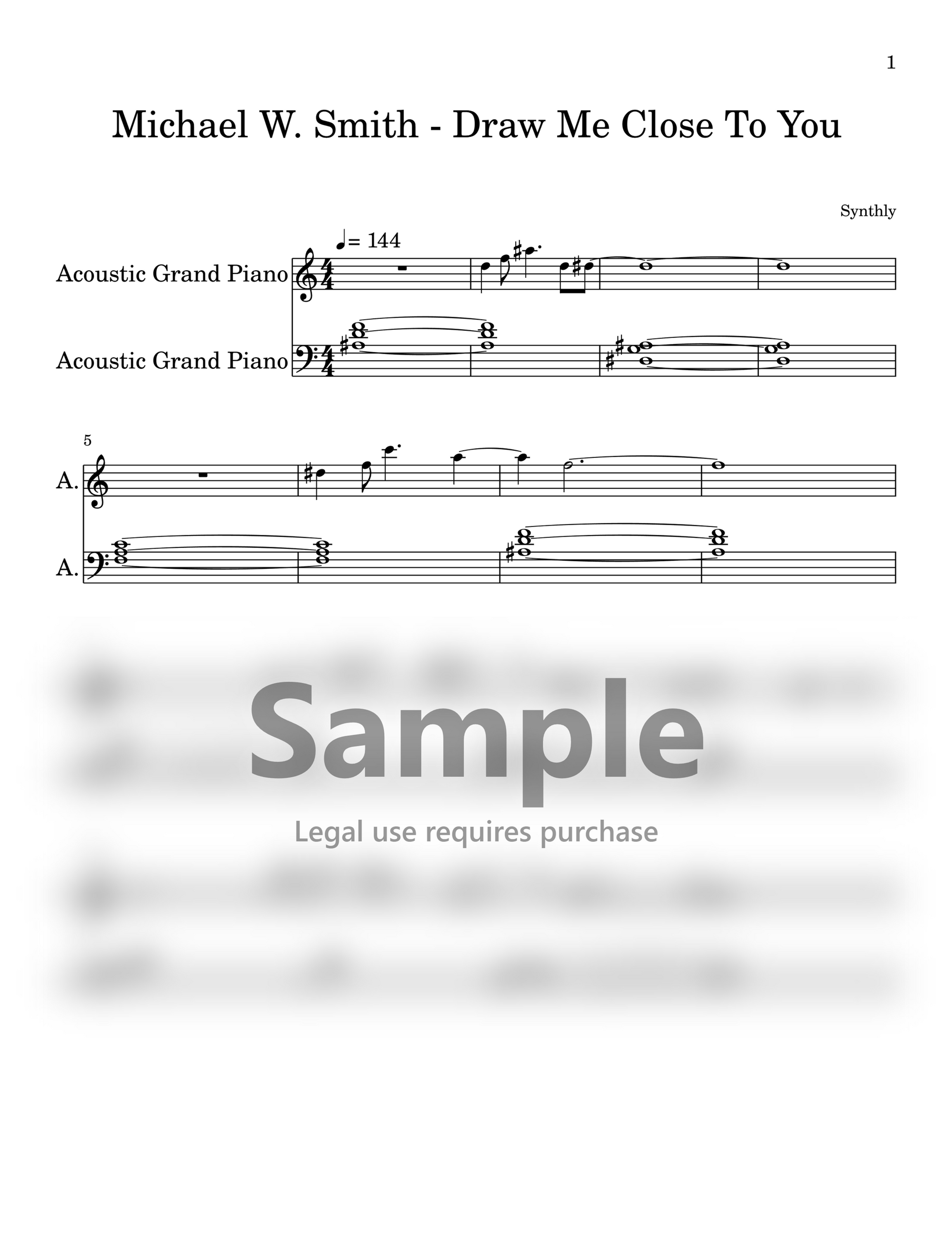 Michael W. Smith - Draw Me Close To You | Music Sheet