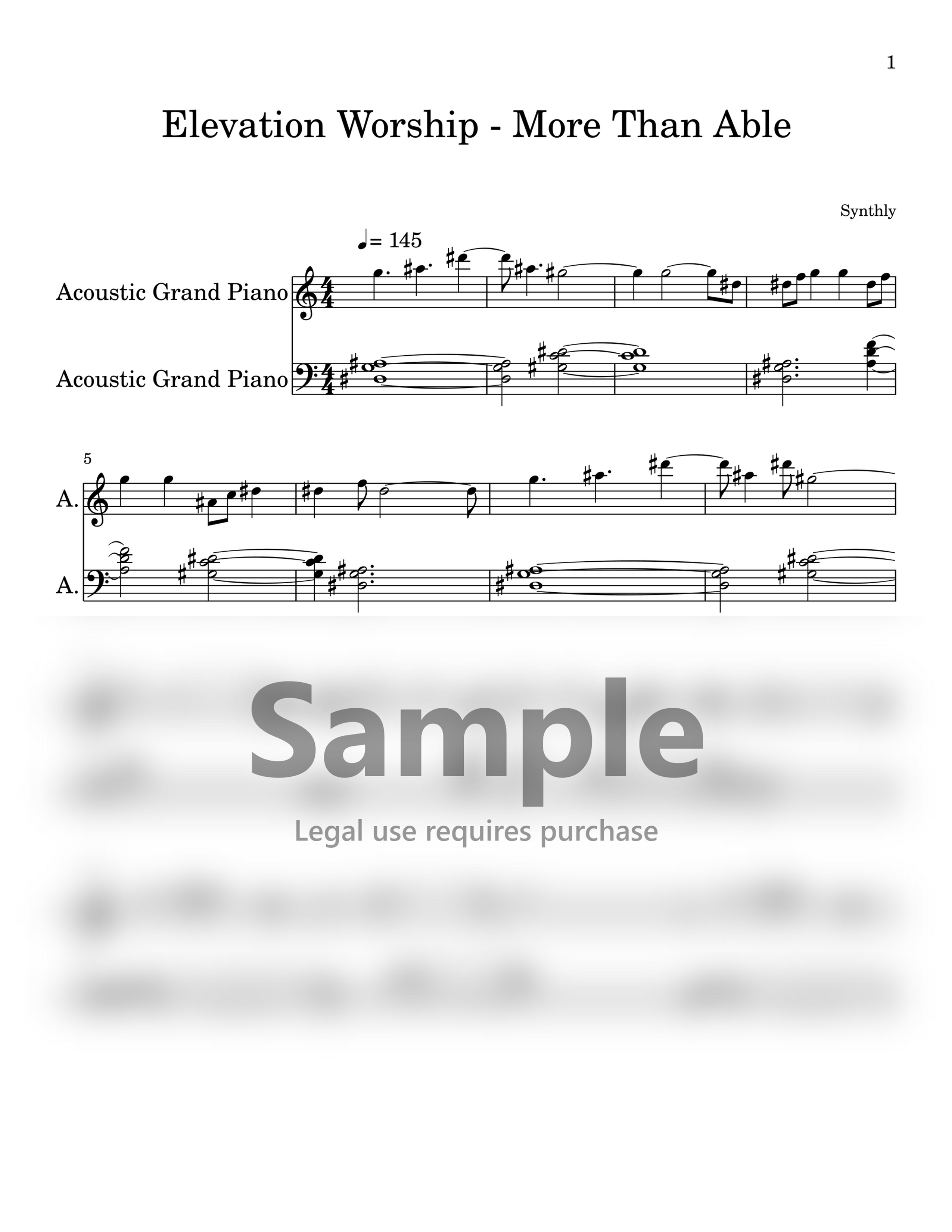 Elevation Worship - More Than Able | Music Sheet