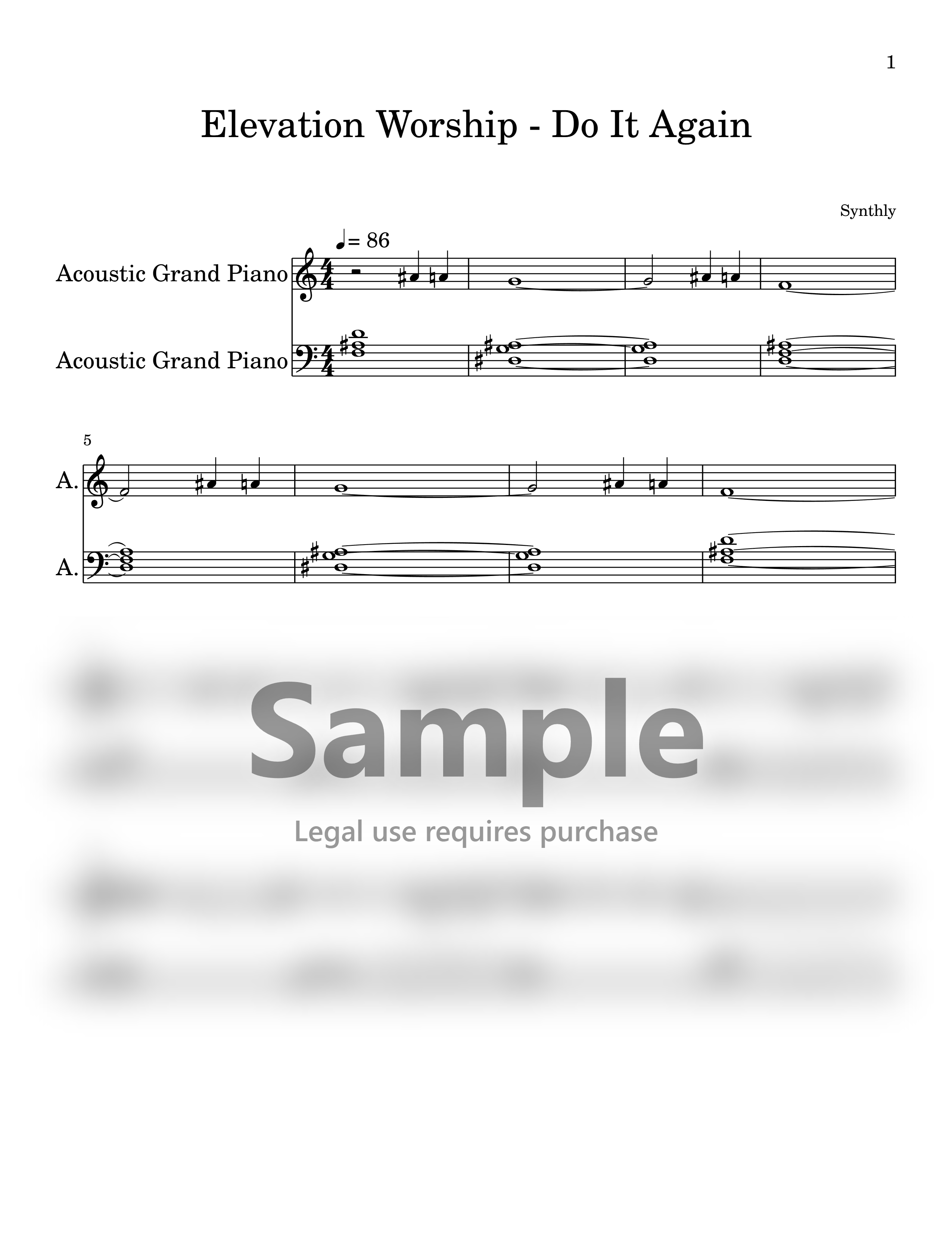 Elevation Worship - Do It Again | Music Sheet