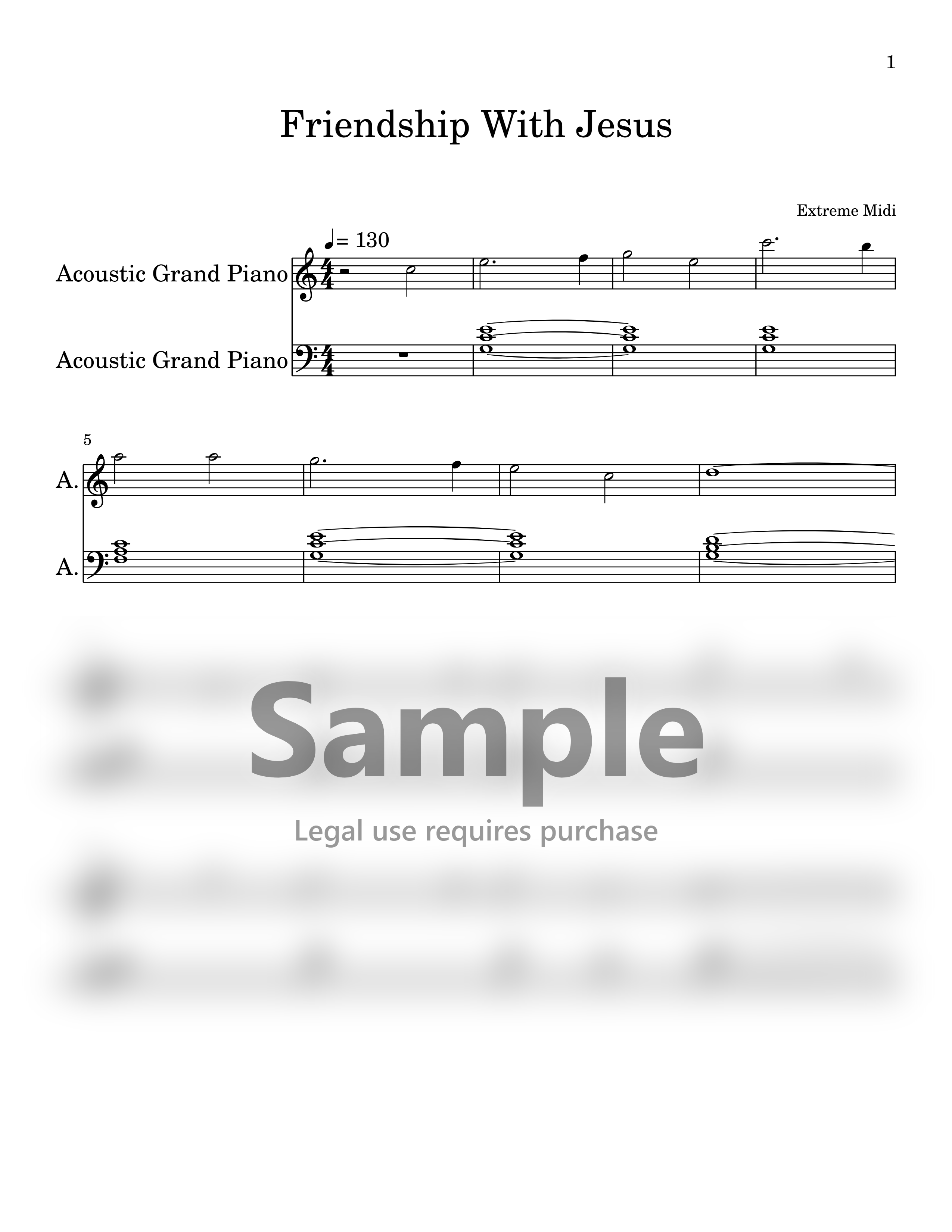 Friendship With Jesus | Music Sheet