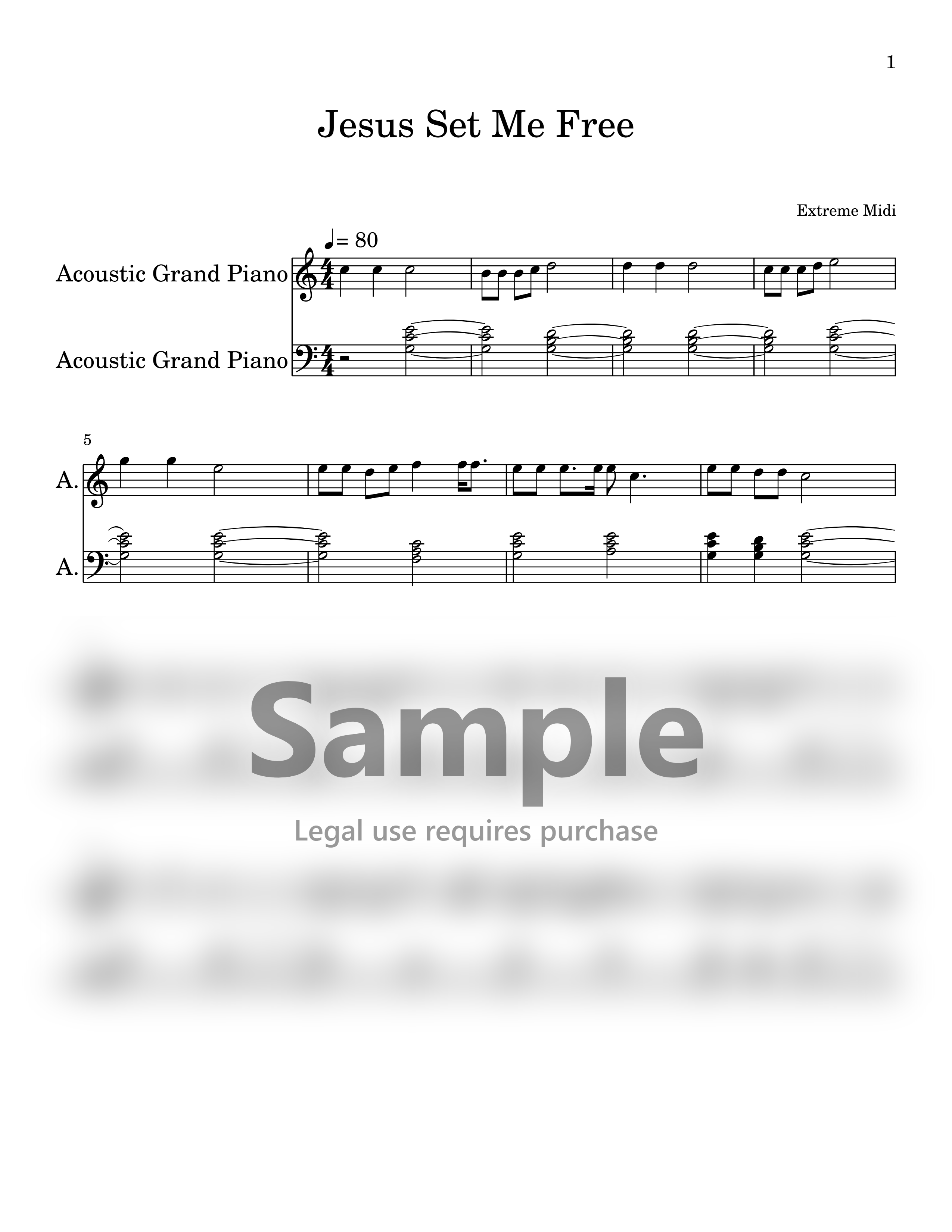 Jesus Set Me Free | Music Sheet
