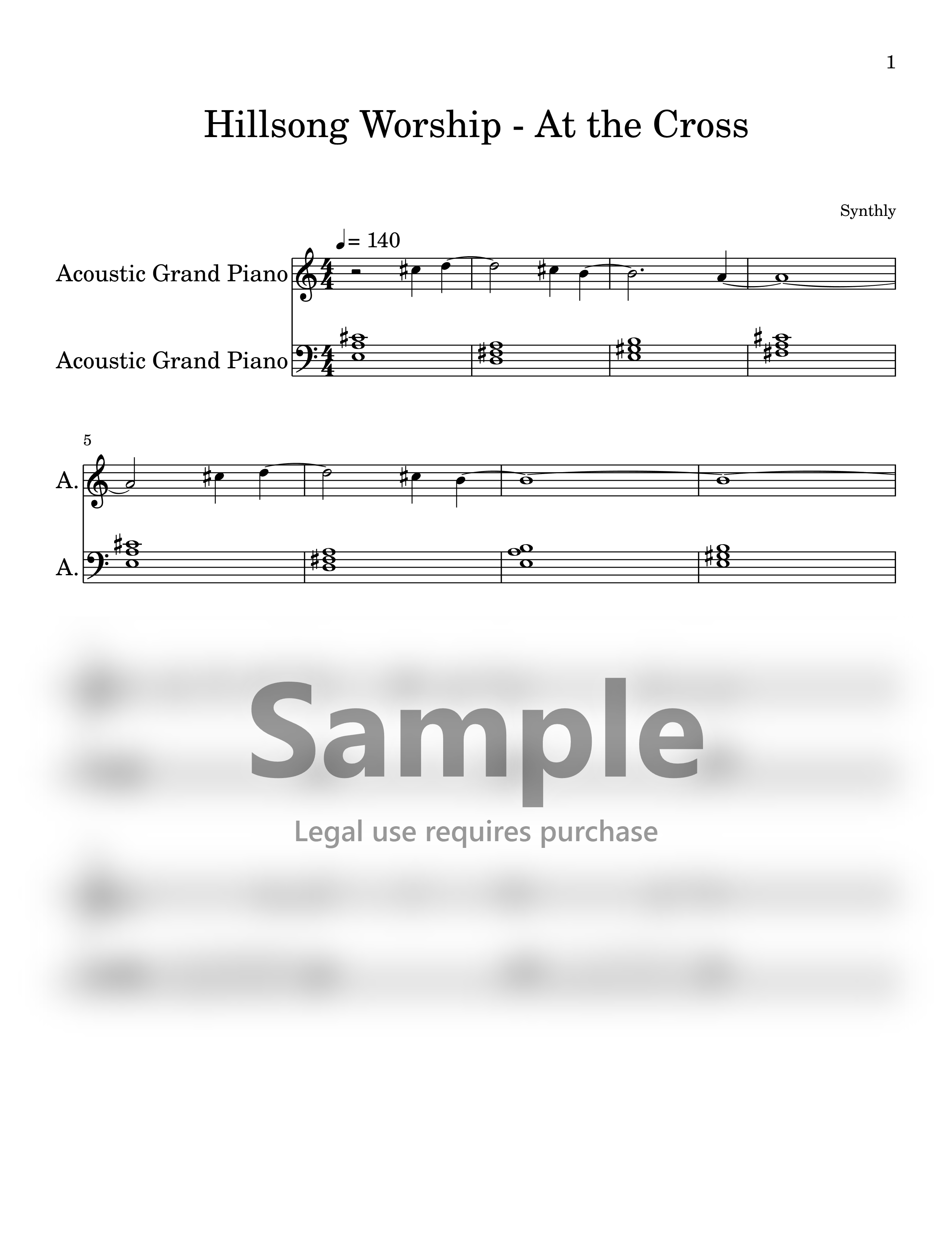Hillsong Worship - At the Cross | Music Sheet