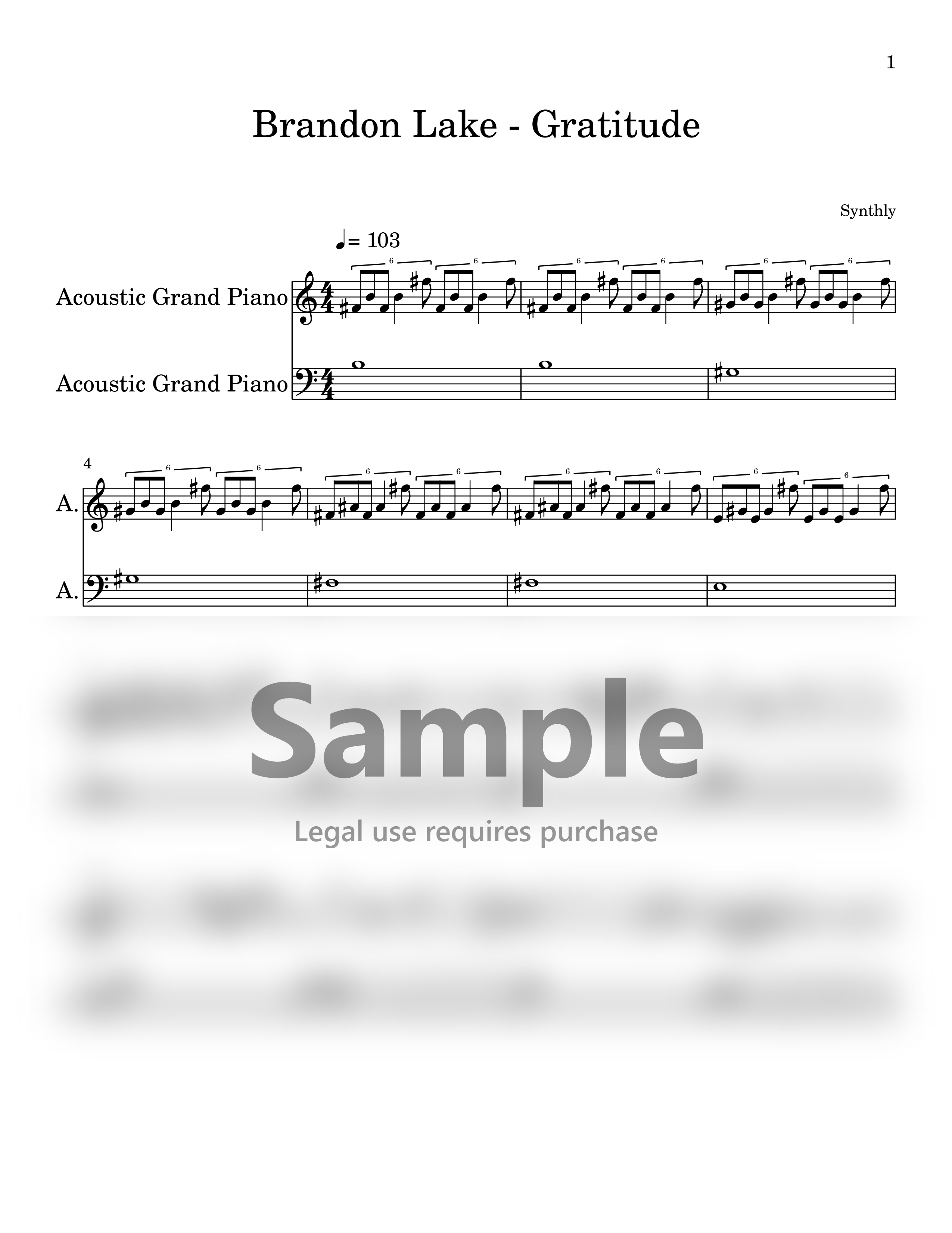 Brandon Lake - Gratitude | Sheet Music