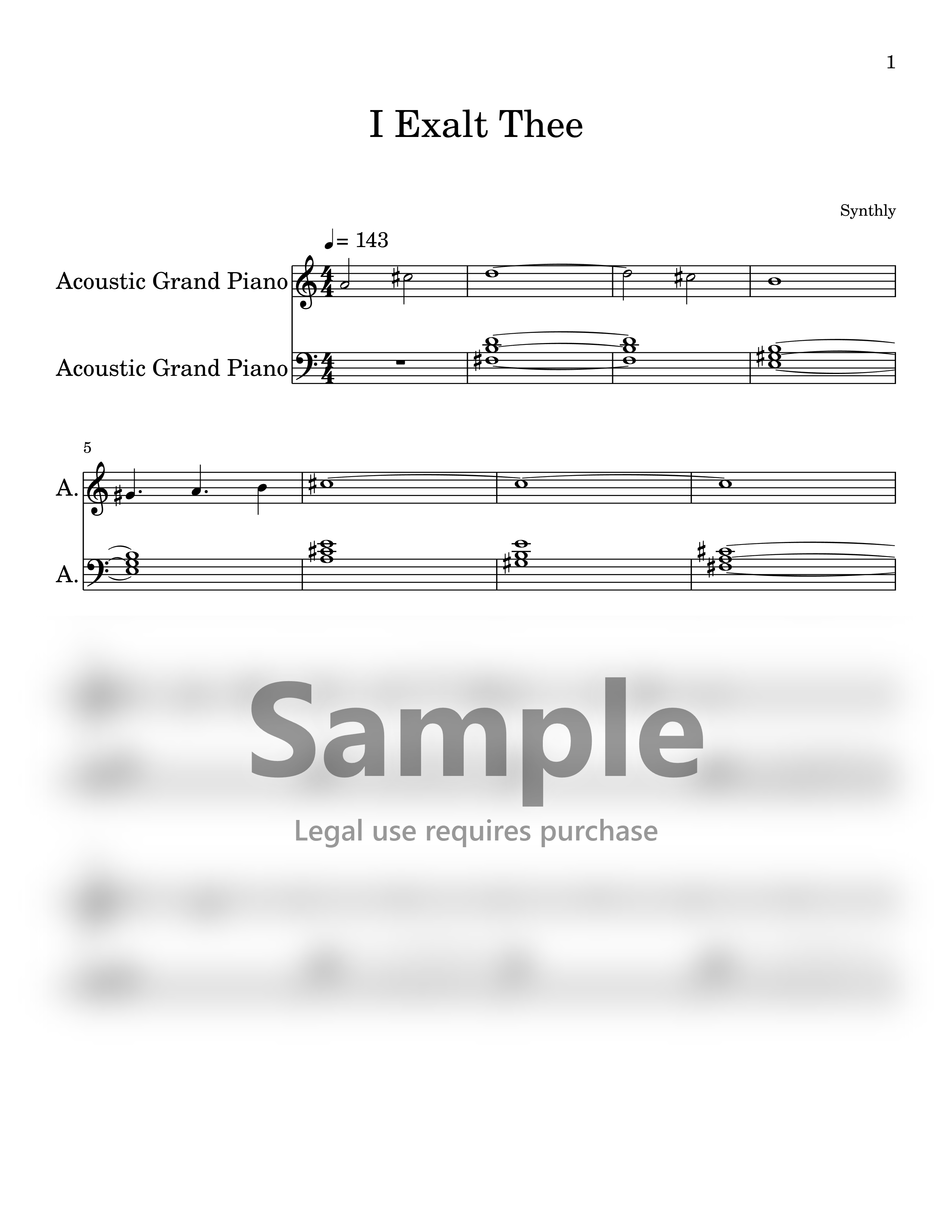 Jesus Culture - I Exalt Thee | Sheet Music