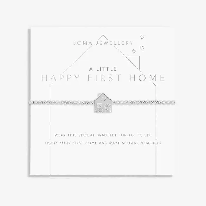 Joma Jewellery - A Little 'Happy First Home' Bracelet in Silver Plating