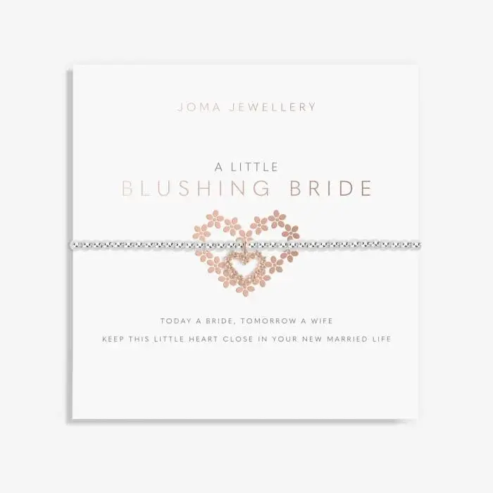 Joma Jewellery - A Little 'Blushing Bride' Bracelet in Silver Plating