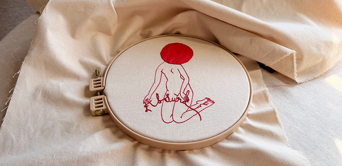 Join artist Elsa Mora for a series of collaborative embroidery workshops exploring the quiet, often unseen labor of care.
Over the course of three Thursday night sessions on Oct. 22, 29, & Nov. 5, participants will embroider the canvas covers of life-sized punching bags for an upcoming exhibition on motherhood. Participants will use simple chain stitches, following drawings created by Elsa. As each cover gradually fills with thread, the individual contributions will become part of a larger sculptural installation, reflecting the strength, vulnerability, and resilience woven through acts of caregiving.
These workshops create space for reflection, conversation, and making together. While rooted in experiences of parenting, the project embraces a broader understanding of care, welcoming anyone who has nurtured, supported, or carried responsibility for another person: parents, stepparents, adoptive parents, grandparents, chosen family, partners, siblings, friends, and caregivers of all kinds.
No embroidery experience is necessary. All materials will be provided, and Elsa will guide participants through the stitching process. Because each embroidered punching bag is created over multiple sessions, participants are asked to commit to attending three workshops.
Registration for this workshop series, from 5 to 7 PM on Thursday, Oct. 22, 29, & Nov. 5, is free.