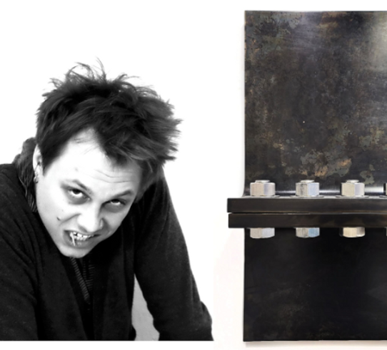 CHARLIE SPADEMAN is an artist living in Montclair, NJ. He studied sculpture and painting at the Cleveland Institute of Art for four years from 1974 to 1977, then moved to New York and was part of the Earst Village music, film and art scene. During this time, he appeared in several films in small parts—most notably in Jim Jarmusch’s Permanent Vacation, aptly cast as a mental patient. He was the studio assistant and fabricator for artist Chryssa and designed and fabricated systems to display large works on paper by Frank Stella and James Rosenquist. Charlie moved to Montclair, NJ in 1995 and focused his practice on hand-forging artistic architectural ironwork, which led him to begin creating large-scale public artwork. He has shown his painting and photography work and has received numerous sculptural commissions throughout New Jersey and New York.
JULIA GORTON started her career as the photographer, creative director + publisher of the no wave fanzine BEAT IT!, which offered an insider’s view of the downtown New York music scene, 1976-1980. Her high-contrast photos combined with graphic patterns, DIY lettering, and random collaged elements captured a fleeting time with a unique style which she continues to explore through her photo collages, t-shirts, and zines. Nowhere New York is her photo book of life in downtown NYC during the late seventies. Gorton’s photos of musicians have been seen in NY Rocker, The New York Times, The Guardian, Vice, Dazed, i-D, and on record jackets for independent labels. Her work has been exhibited at Kata Gallery in Tokyo, Doomed Gallery in London, ICP, The Museum of the City of New York, The Brooklyn Museum, MoMA, MAD + The Metropolitan Museum of Art in New York City. Currently, her work is focused on shooting portraits in pop-up photo studios around the country and in the UK, but she finds herself returning again and again to the oldest punk house in the south, 309 Punk Project in Pensacola.