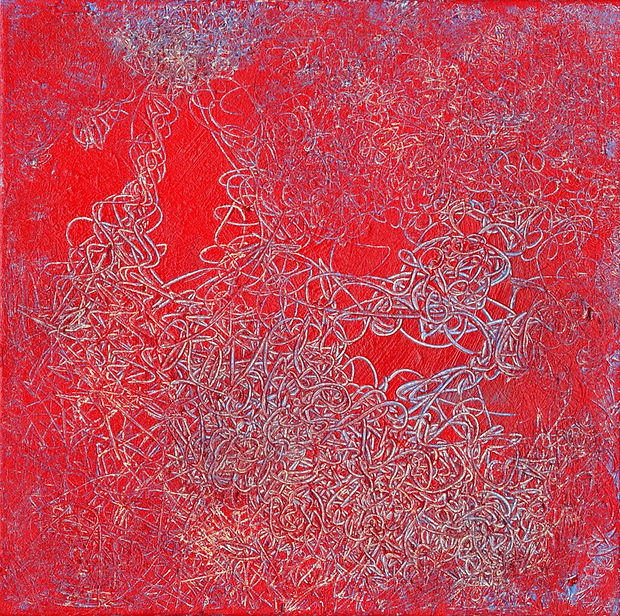 Ellen Martin creates paintings using 'sgraffito', endlessly scratching into wet paint with a stylus or the point of a protractor. It’s a random, meditative, process-oriented practice. Though my work focuses on nothing, I often reflect on the choices we face in life, the paths they lead us down, and the many incidents, accidents, and actions that make each event possible.
Madison Rocap is an emerging mixed media artist based in South Jersey. Through mark-making, movement, and layering, Madison creates tumultuous and atmospheric works that encapsulate the dichotomy of the human experience. She welcomes viewers to resonate with both the chaos and order within her contemporary abstract compositions.
Richie Vicencio - Unititled Mental Landscape: These Sumi-Ink drawings layer line over line with a fine brush to create skeins of light and dark that suggest land or waterscapes.
The artist says he draws from his experiences of "the serpentine cornfields of Ohio as a child, contemplating the wild "empty" desserts of New Mexico later, as a young adult, and better still, traveling mile upon mile cross-country on beat-up motorcycles through the varied American landscape. I suppose the initial thought was always the vastness before me and my place within it, and how to convey that feeling through lines and marks of ink."