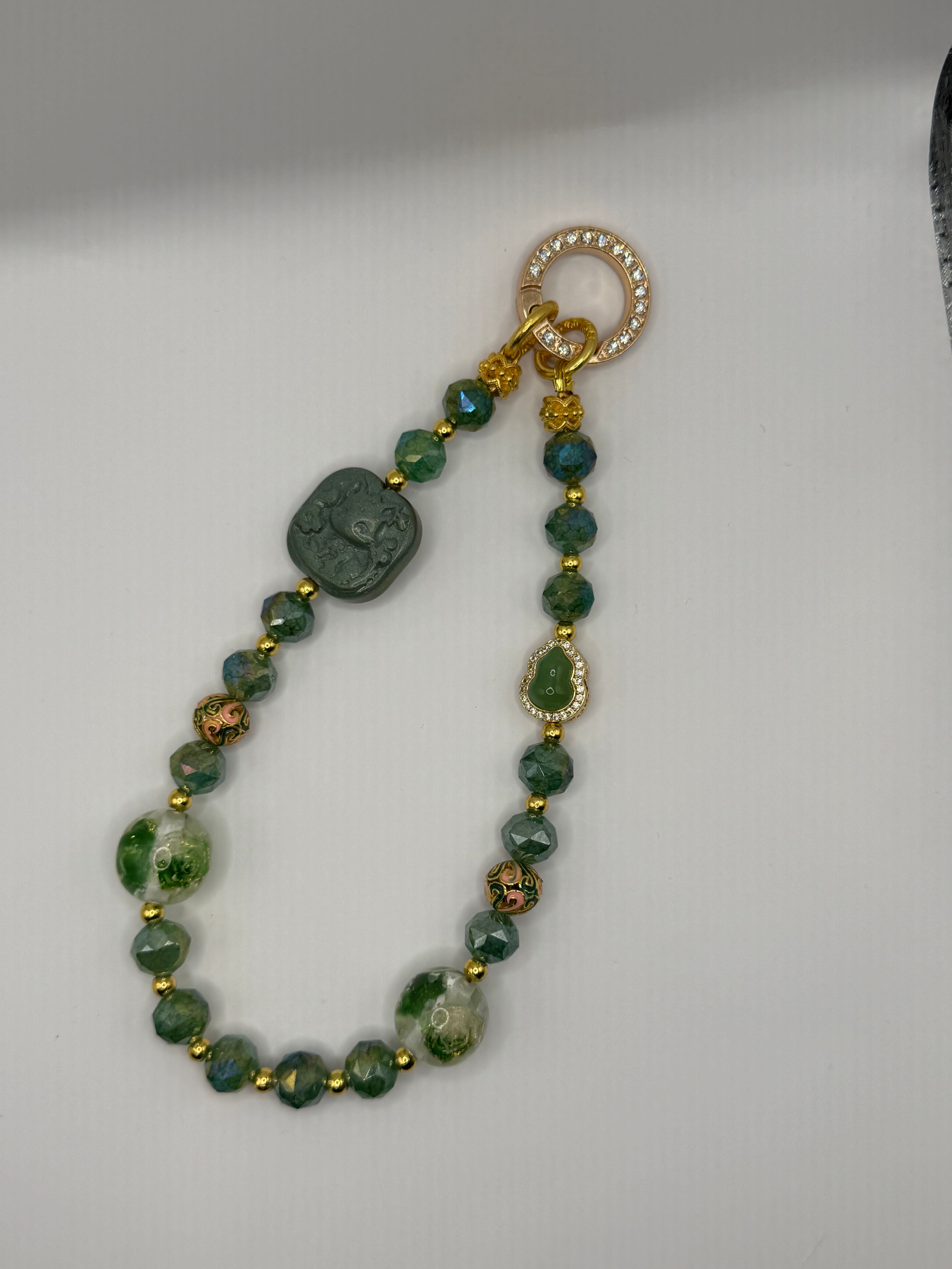 Nine Tails Fox Phone Strap- Green