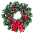 Roter Weihnachtskranz