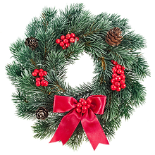 Red Christmas Wreath